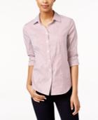 Charter Club Petite Striped Shirt, Only At Macy's