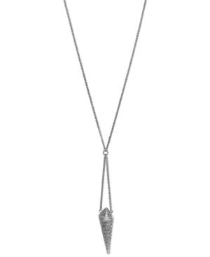 Crystal Pave Spike Pendant Necklace