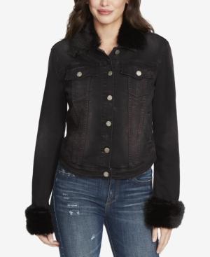 William Rast Sussex Denim Jacket With Faux-fur Trim