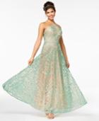 Speechless Juniors' Strappy-back Sparkle Embroidered Gown, Created For Macy's