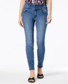 Thalia Sodi Faux-pearl Ankle Skinny Jeans, Created For Macy's