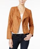 Maison Jules Faux-suede Moto Jacket, Only At Macy's