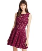 City Studios Juniors' Lace Fit-and-flare Dress