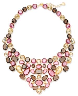Charter Club Gold-tone Multi-stone Statement Necklace, Created For Macy's
