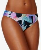 Bar Iii Floral Ruched-tab Bikini Bottom, Only At Macy's Women's Swimsuit