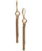 Anne Klein Gold-tone Tassel Drop Earrings