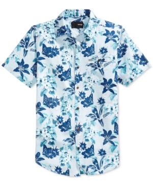 Hurley Men's Meadowlark Floral-print Short-sleeve Shirt