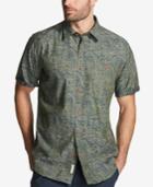 Weatherproof Vintage Men's Leaf-print Chambray Shirt