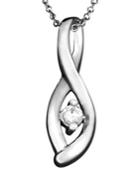 Wrapped In Love Diamond Pendant, Sterling Silver Single Swirl Diamond Pendant (1/10 Ct. T.w.)