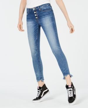 Flying Monkey Raw-hem Button-fly Jeans