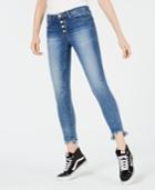 Flying Monkey Raw-hem Button-fly Jeans