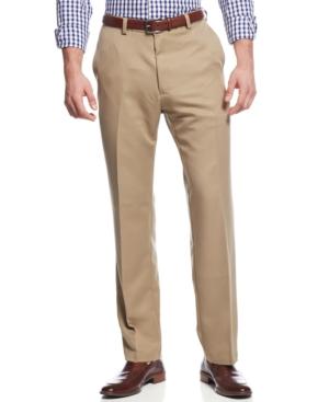 Haggar Classic Fit Microfiber Performance Flat-front Dress Pants