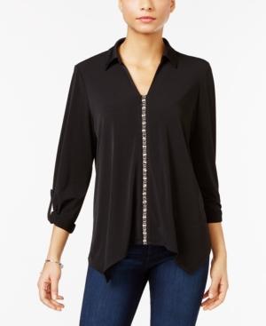 Ny Collection Petite Embellished Shirt