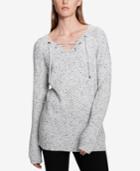 Calvin Klein Speckled Lace-up Sweater