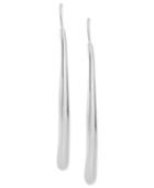 Robert Lee Morris Soho Earrings, Silver-tone Long Teardrop Pull-thru Earrings