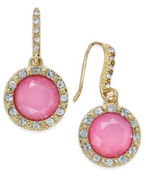 Inc International Concepts Gold-tone Stone And Crystal Drop Earrings, Only At Macy's
