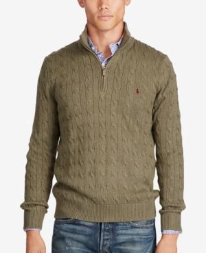 Polo Ralph Lauren Men's Tussah Silk Half-zip Sweater