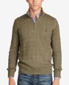 Polo Ralph Lauren Men's Tussah Silk Half-zip Sweater