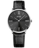 Boss Hugo Boss Men's Jackson Black Leather Strap Watch 40mm 1513369