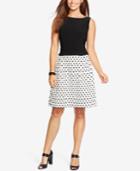 American Living Dotted-skirt Sateen Dress