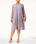 R & M Richards Plus-size Embellished Dress & Jacket Set