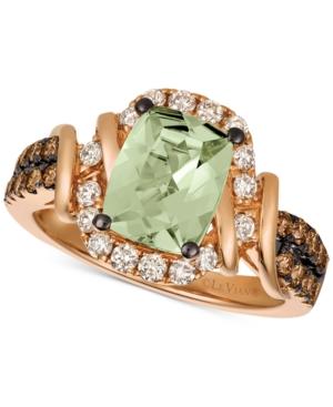 Le Vian Chocolate & Nude Mint Julep Quartz (1-3/4 Ct. T.w.) & Diamond (5/8 Ct. T.w.) Ring In 14k Rose Gold
