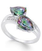 Mystic Fire Topaz (4 Ct. T.w.) And Diamond Accent Ring In 14k White Gold