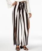 Material Girl Juniors' Striped Wrap-front Palazzo Pants, Created For Macy's