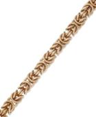 Bronzarte 18k Rose Gold Over Bronze Bracelet, Byzantine Chain Bracelet