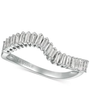 Le Vian Baguette Frenzy Diamond Wave Ring (3/8 Ct. T.w.) In 14k White Gold