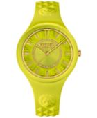 Versus By Versace Women's Fire Island Yellow Silicone Strap Watch 39mm Soq060015