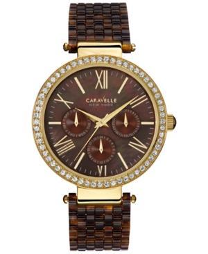 Caravelle New York By Bulova Women's Tortoise Bracelet Watch 38mm 44n102