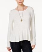 Maison Jules Metallic-striped Top, Created For Macy's