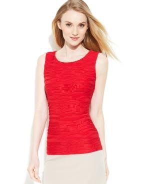 Calvin Klein Sleeveless Ribbed Textured Top