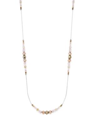 C.a.k.e. By Ali Khan Silver-tone Beaded Extra Long Length Necklace