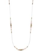 C.a.k.e. By Ali Khan Silver-tone Beaded Extra Long Length Necklace