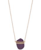 Vince Camuto Rose Gold-tone Stone Long Length Pendant Necklace