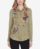 Jessica Simpson Juniors' Cotton Embroidered Shirt