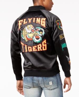 Reason Men's Flying Tigers Satin Bomber Jacker