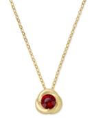 Danori Gold-tone Colored Crystal Pendant Necklace