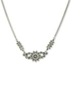 2028 Silver-tone Hematite Crystal Collar Necklace, A Macy's Exclusive Style