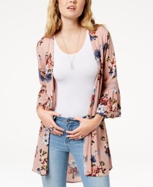 Gypsies & Moondust Juniors' Printed Bell-sleeved Kimono
