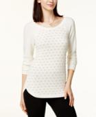 Maison Jules Metallic-dot Sweater, Created For Macy's