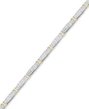 Victoria Townsend Diamond X Bracelet (1 Ct. T.w.) In 18k Gold And Silver-plated Brass