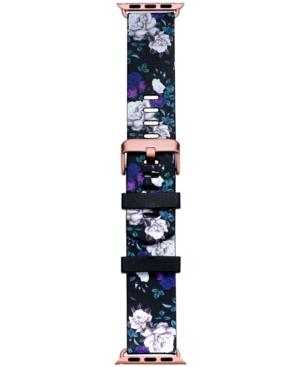 Voguestrap Smart Buddie Platinum Midnight Floral-printed Tpe Sport Strap For 38mm Apple Watch
