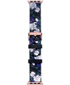 Voguestrap Smart Buddie Platinum Midnight Floral-printed Tpe Sport Strap For 38mm Apple Watch