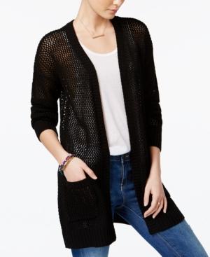 Ohmg! Juniors' Open-knit Cardigan