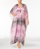 Oscar De La Renta Printed Charmeuse And Georgette Caftan