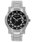Bulova Watch, Men's Crystal Stainless Steel Bracelet 42mm 96b176