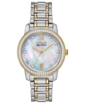 Citizen Women's Eco-drive Two-tone Stainless Steel Bracelet Watch 35mm Em0114-51d - A Macy's Exclusive